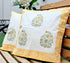 Yellow Buta Print Cotton Cushion Covers (CU03)